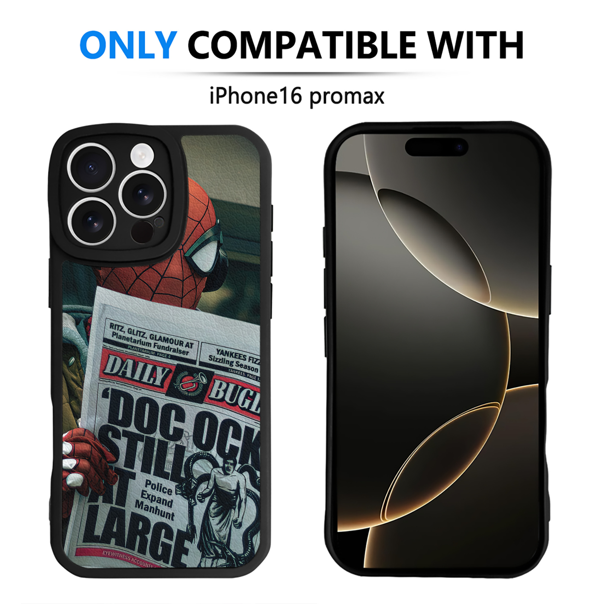 Spider Man スパイダーマン 【iPhone 16シリーズ対応】シリコンスマホケース（レザー調） 材質：シリコン